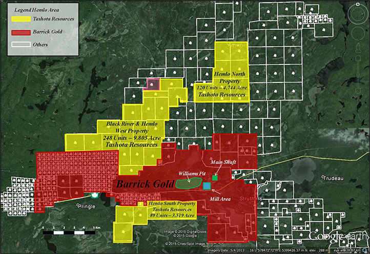 TRI Tashota Resources Hemlo Area Properties sm